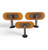 5 x Yellow glass and metal wall Sconce Jill - Perry King, Santiago Miranda and Gianluigi Arnaldi for Arteluce, 1980s