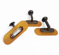 5 x Yellow glass and metal wall Sconce Jill - Perry King, Santiago Miranda and Gianluigi Arnaldi for Arteluce, 1980s
