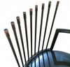 Avant-garde chair / leather seat / back rest - long springs / Italy 1980s