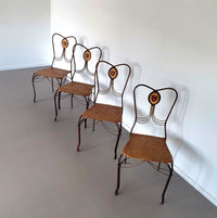 Medaillon garden set wrought iron italy 1970