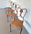 Medaillon garden set wrought iron italy 1970