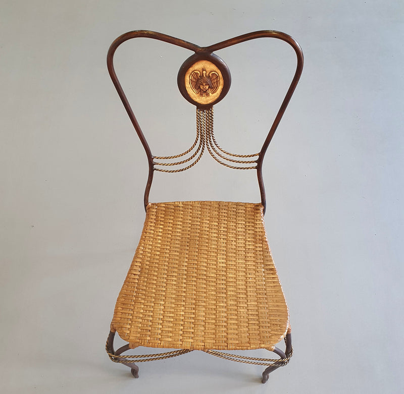 Medaillon garden set wrought iron italy 1970