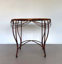 Medaillon garden set wrought iron italy 1970