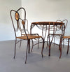 Medaillon garden set wrought iron italy 1970