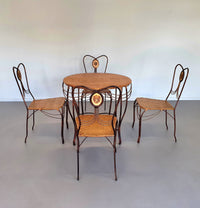 Medaillon garden set wrought iron italy 1970