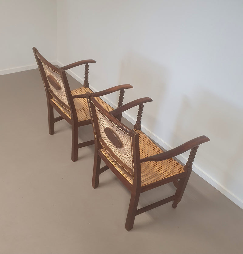 Monastery / medaillon / webbing arm chairs / 1930s