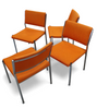 4 x / Abraham Polak / AP Originals chairs by Hein Salomonson 1960's