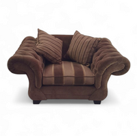 Large weighty love seat with the original matching cushions.
Marked "Handmade in Holland"