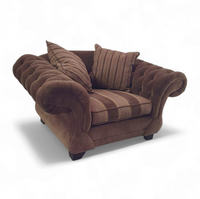 Large weighty love seat with the original matching cushions.
Marked "Handmade in Holland"