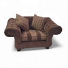 Large weighty love seat with the original matching cushions.
Marked "Handmade in Holland"