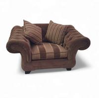 Large weighty love seat with the original matching cushions.
Marked "Handmade in Holland"