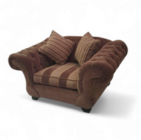 Large weighty love seat with the original matching cushions.
Marked "Handmade in Holland"