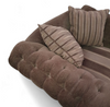 Large weighty love seat with the original matching cushions.
Marked "Handmade in Holland"
