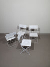 4 x solid metal folding chairs 80s
