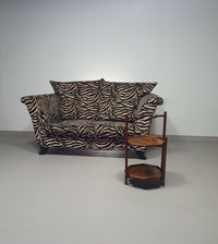 Weighty 80's zebra print sofa. Very good condition.
