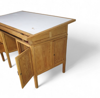 Large oak architect desk / table 1940's