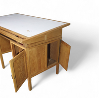 Large oak architect desk / table 1940's
