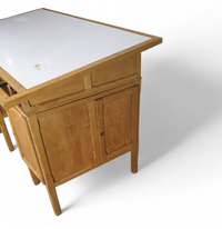 Large oak architect desk / table 1940's