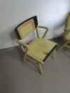 Set of Mid Century decorated coupling chairs 50s