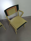 Set of Mid Century decorated coupling chairs 50s
