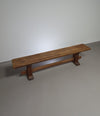 2 brutalist oak benches