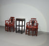 French Chinoiserie altar chairs and side table