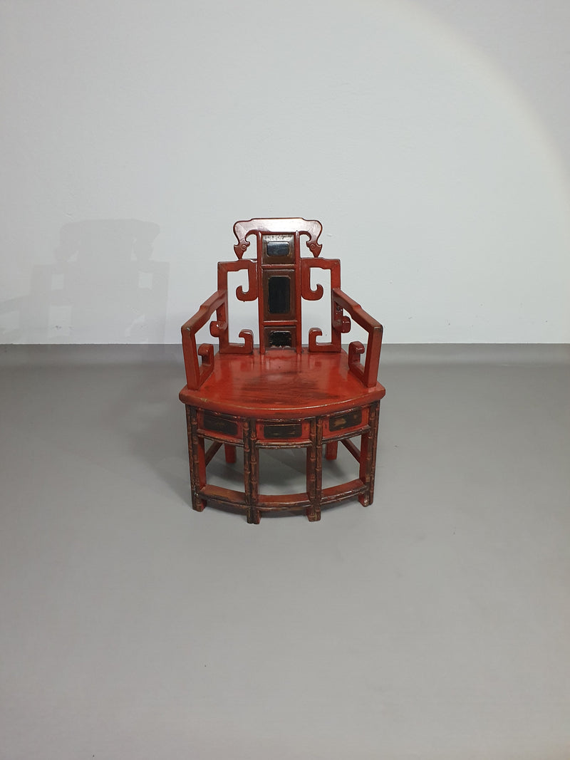 French Chinoiserie altar chairs and side table