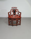 French Chinoiserie altar chairs and side table