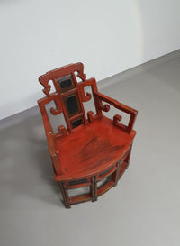 French Chinoiserie altar chairs and side table
