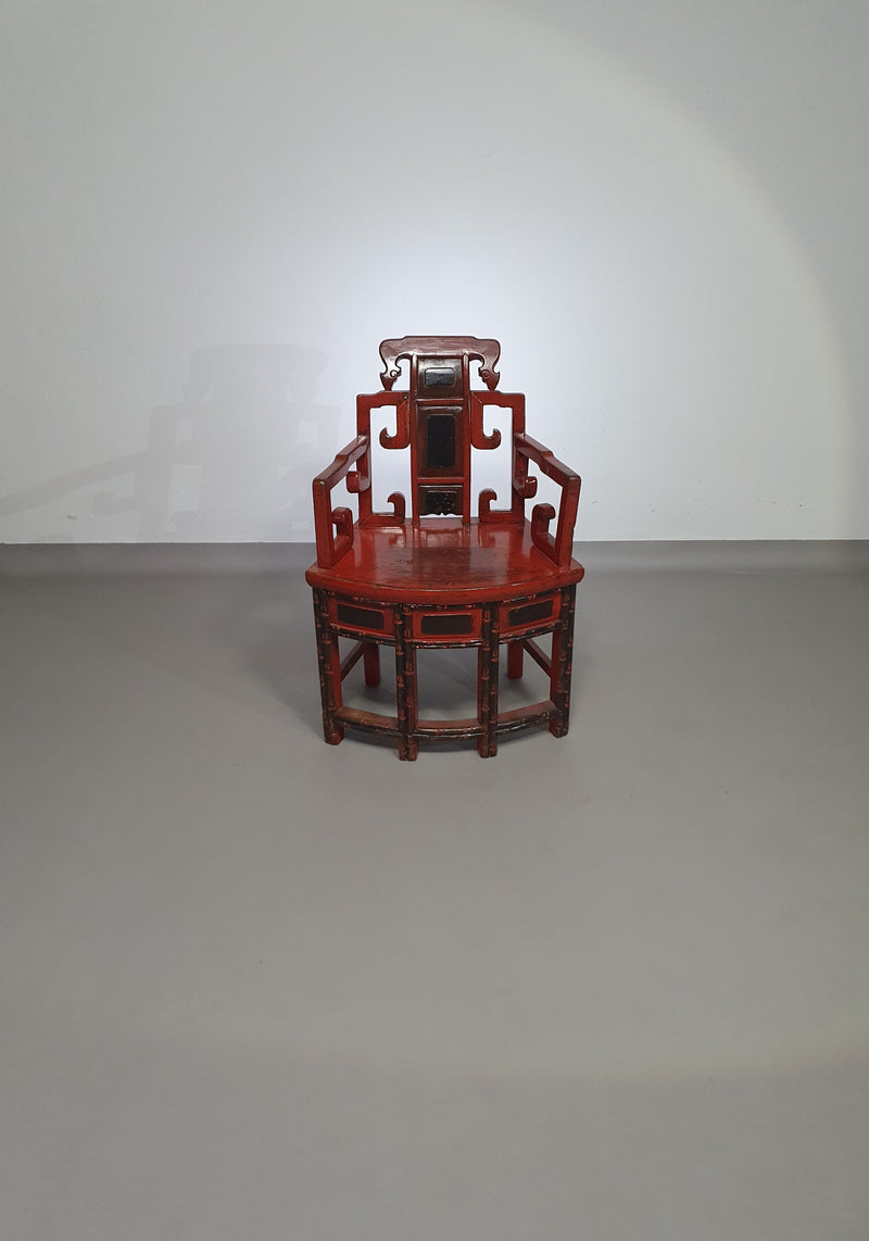French Chinoiserie altar chairs and side table