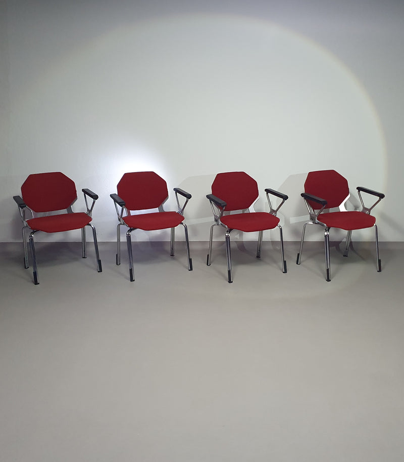 4 x in stock
Froscher Retro 1970 metal Hexagonal office / desk arm chair for Sitform
