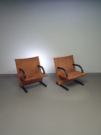 2 post-modern T-line armchairs