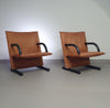 2 post-modern T-line armchairs
