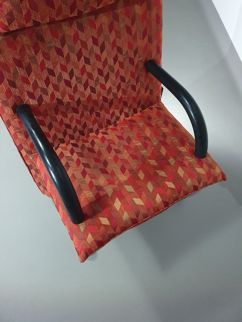 2 post modern t-line armchairs