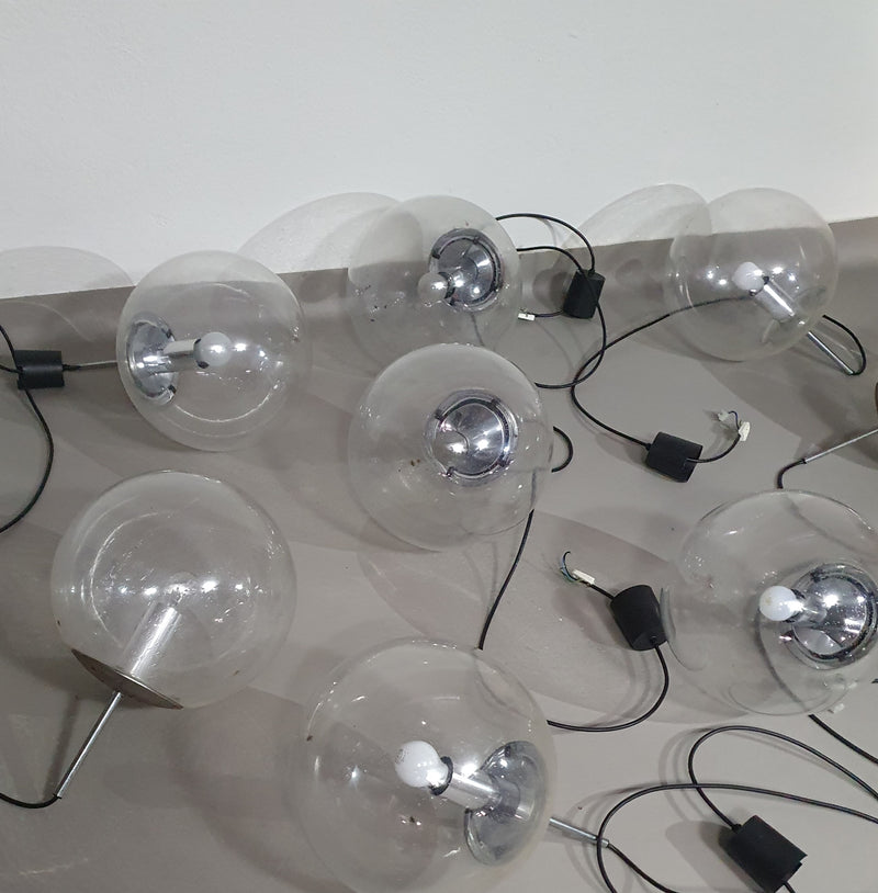 10 Large ball pendants by Glashütte Limburg model 4103 - 1960s