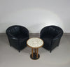 Aura chairs / black leather by Paolo Piva for Wittmann 1980