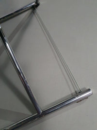 2 leather chrome folding chairs