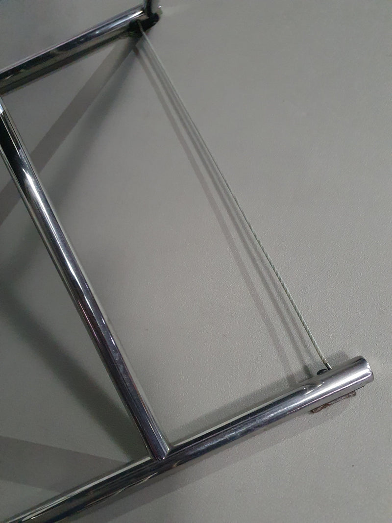 2 leather chrome folding chairs