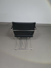 2 leather chrome folding chairs