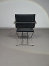 2 leather chrome folding chairs