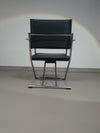2 leather chrome folding chairs