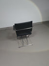 2 leather chrome folding chairs