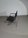 2 leather chrome folding chairs