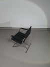 2 leather chrome folding chairs
