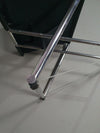 2 leather chrome folding chairs
