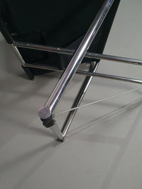 2 leather chrome folding chairs