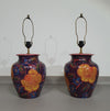 Hand - turned ceramic / glazed vase lamp holders 70s ( most likely French )
Height / vase 40 cm
Depth / 32 cm
Total height 74 cm