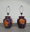 Hand - turned ceramic / glazed vase lamp holders 70s ( most likely French )
Height / vase 40 cm
Depth / 32 cm
Total height 74 cm