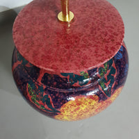 Hand - turned ceramic / glazed vase lamp holders 70s ( most likely French )
Height / vase 40 cm
Depth / 32 cm
Total height 74 cm