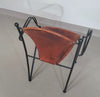 24 chairs in leather and solid wrought iron